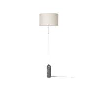 GUBI Lampadaire Gravity marbre gris/toile