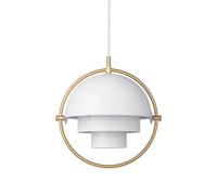 GUBI Lampe à suspension Multi-Lite small Laiton-blanc