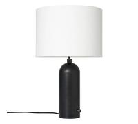 GUBI Lampe de table Gravity L blackend steel + abat-jour blanc