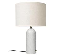 GUBI Lampe de table Gravity L Marbre blanc-toile