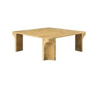 GUBI Doric table basse Honey Amber marbre. 80x80 cm