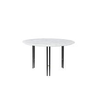 GUBI Table basse IOI white carrara marble. ø70. structure noire