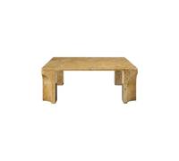 GUBI Doric table basse Honey Amber marbre. 80x80 cm