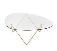 Gubi Table basse Pedrera – pieds en laiton, plateau en verre