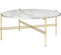 Gubi Table basse TS - Marbre - Bianco Carrara - laiton - 80 cm