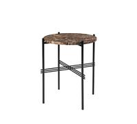 Gubi Table basse TS - Marbre - Marrone Emperado - mat noir - 40 cm