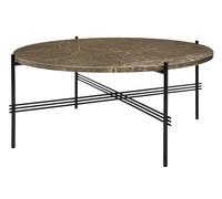 Gubi Table basse TS - Marbre - Marrone Emperado - mat noir - 80 cm