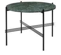GUBI TS Table Basse Ronde Ø55 Noir/ Marbre Vert Guatemala