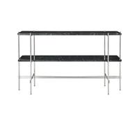 GUBI Table d’appoint TS Console 120x30x72 cm Black marquina marble-acier