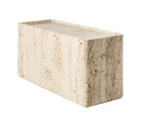 GUBI Table d'appoint Pietra 30x80x40 cm Travertin blanc neutre