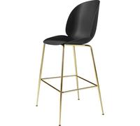 GUBI Tabouret de Bar Beetle 75 Base Conique Laiton Semi Mat/ Noir