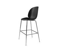 GUBI Tabouret de bar Beetle haut black. structure en acier chromé noir