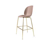 GUBI Tabouret de bar Beetle haut sweet pink. structure en laiton