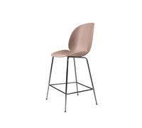GUBI Tabouret de bar Gubi 3D bas sweet pink. structure en acier chromé noir