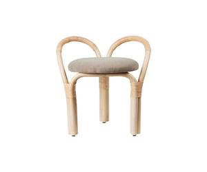 Gubi - Tabouret rembourré Bois naturel