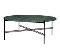 GUBI TS Table Basse Ronde Ø105 Noir/ Marbre Vert Guatemala