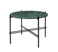 GUBI TS Table Basse Ronde Ø55 Noir/ Marbre Vert Guatemala