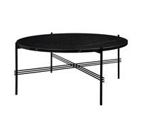 GUBI TS Table Basse Ronde Ø80 Noir/ Marbre Noir Marquina