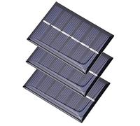 Gucagle Chargeur de panneaux solaires en polysilicium, 3 pièces, panneau d'alimentation haute efficacité 0.3W pour petits appareils, silicium polycristallin 65x48MM