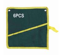 Gucagle Clé à molette en Toile Durable, Outil Enroulable, Sac de Rangement, Pochette d'organisation pour la réparation d'outils à Main, Vert 6 8 10 12 14 25 Poches Options (6 pièces)