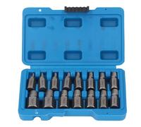 Gucagle Ensemble d'extracteurs de vis 15 pièces à tête hexagonale facile à retirer Kit d'outils de retrait de boulon cassé endommagé en acier Cr Mo résistant à l'usure conception de vis à