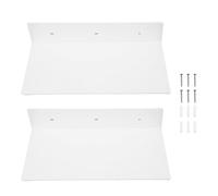 Gucagle Étagères flottantes en Acrylique, Montage Mural, Moderne et élégant, Rangement pour Salle de Bain, Chambre à Coucher, Salon, Paquet de 2, Transparent (Blanche)