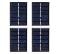 Gucagle Kit de panneaux solaires DIY 4 pièces 3 V 0,3 W panneau de charge d'énergie solaire en silicium polycristallin avec câble pour camping en plein air randonnée alimentation de