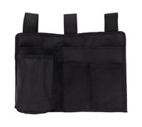 Gucagle Sac de Rangement de Chevet, Organisateur Suspendu à Plusieurs Poches, Conception réglable en Polyester Durable pour Lits superposés d'hôpital, dortoirs, Noir