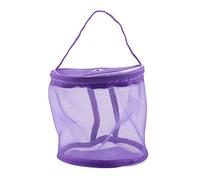 Gucagle Sac de Rangement Portable Cylindre Maille Organisateur de Fil de Laine Pratique Exquis Conteneur Sac à Main pour Tricoter Crochet Artisanat Tissu Oxford Violet Rose Rouge 14 x 13 (Violette)