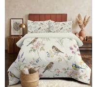 GUCSMN Couette 220x240cm Imprimée pour 2 Personnes en Fleurs Aquarelles