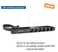 GUDE 8112-4 - PDU, séquenceur, 6 x contacts de protection
