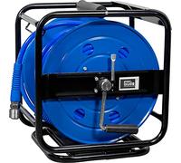 Güde 2881 Enrouleur de tuyau d'air comprimé 30 m (structure sans torsion, rotation à 360°, protection anti-torsion) Bleu/noir