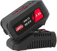 Güde 58553 Chargeur avec batterie Kit de démarrage LGAP 18-3040 (batterie 4,0 Ah, chargeur rapide 3 A) Noir