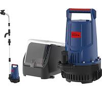 Güde 58567 Pompe à fûts de pluie à batterie 18-0 (18V, 2000 l/h, hauteur de refoulement max. 7 m, longueur de câble 3 m, profondeur d'immersion max. 2,5 m)