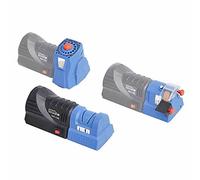 Güde 94106 GUS 1100 Station d'affûtage universelle 3 en 1 (230 V, 110 W, 1500 1/min, aiguiseur de foret, meulage, meulage et aiguisage de couteaux, disque abrasif grain 60) Bleu/noir