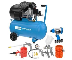 GÜDE Compresseur professionnel 405/10/50 50l 10 bar 2200W 2 raccords beaucoup d'accessoires