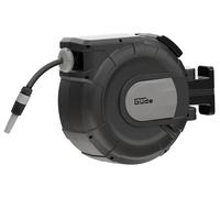 Güde 93921 Enrouleur de tuyau automatique 20-2-2 1/2" (tuyau tissé, pistolet à eau, 2 raccords à dégagement rapide)