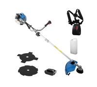 Güde GFS 52.3E Débroussailleuse (Moteur 2 Temps, 1,45/2 (KW/PS), 52 cm³ de cylindrée, Largeur de Coupe Lame/Bobine de Fil 25,5/44 cm, démarrage électrique, avec Bobine de Fil, Lame étoile, Sangle de