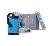 Güde Kit d'inondation 750-230 V, 750 W, débit maximal de 12 000 litres par heure, hauteur de refoulement maximale de 8 m, profondeur d'immersion maximale de 7 m, tuyau de pression de 10 m, boîte de