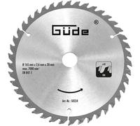 GÜDE Lame de scie carbure - 165 x 20 mm - 48 dents pour scie G58232 58334