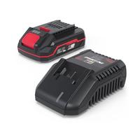 Güde LGAP 18-3020 P Chargeur et Batterie Kit de démarrage (18 V Li-ION, Batterie 2 Ah et Chargeur Rapide 3 A, Puissance de la Batterie 36 Wh, Caoutchouc antidérapant, indicateur de capacité,