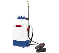 Güde SG 18-201-23 R Pulvérisateur à dos sans fil (18 V, réservoir 15 l, lance de pulvérisation télescopique 600-1000 mm en aluminium, sangle de transport, buse réglable en laiton pour jet