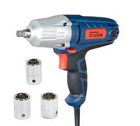 Güde Schlagschrauber ESS 350 (450 W, GS-geprüft, Drehmoment 350 Nm, Rechts-/Linkslauf, 3200 1/min, 1/2" Werkzeugaufnahme, inkl. 3 Stecknüsse (17/19/21) aus Chrom-Vanadium-Stahl & Transportkoffer)