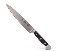 GÜDE Solingen - Couteau à filet flexible forgé, 18 cm, POM black, ALPHA - double mitre, fabriqué à la main en Allemagne