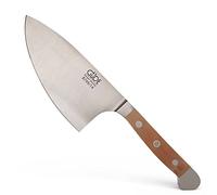 GÜDE Solingen - Couteau à herbes "Shark" forgé, 14 cm, bois de poirier, ALPHA-POIRE - double mitre, fabriqué à la main en Allemagne