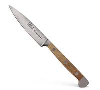 Güde Solingen - Couteau à lard forgé, 8 cm, bois de chêne de baril, ALPHA-CHÊNE DE BARIL - Couteaux d'office, double mitre, fabriqué à la main en Allemagne