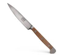 GÜDE Solingen - Couteau à larder forgé, 10 cm, bois de noyer, Noyer ALPHA - Couteaux d'office, mitre double, fabriqué à la main en Allemagne