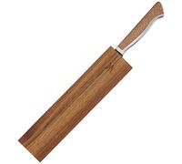 GÜDE Solingen - Couteau à pain forgé, 22 cm, bois de noyer, CAMINADA, fabriqué à la main en Allemagne