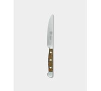 GÜDE Solingen - Couteau à steak Porterhouse Lisse forgé, 12 cm, bois de chêne barrique, ALPHA-FASSEICHE - double mitre, fabriqué à la main en Allemagne, Marron
