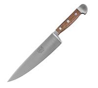 GÜDE Solingen - Couteau de chef forgé, 21 cm, bois de noyer, ALPHA-WALNUT - double mitre, fabriqué à la main en Allemagne
